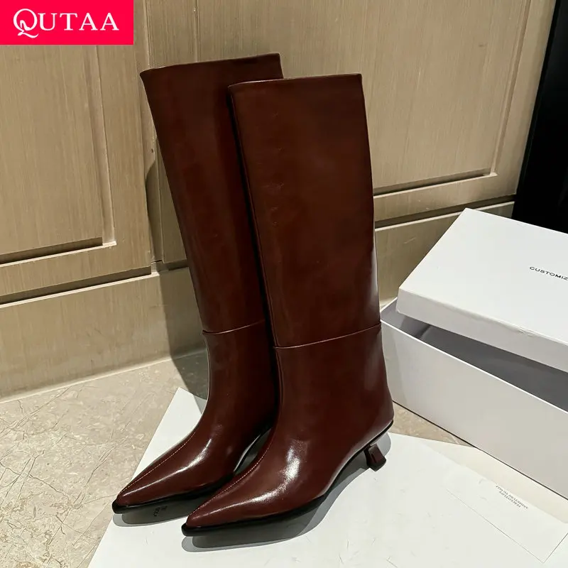 QUTAA Fashion News ΠΠ΅Π½ΡΠΊΠΈΠ΅ ΡΠ°ΠΏΠΎΠ³ΠΈ Π΄ΠΎ ΠΊΠΎΠ»Π΅Π½Π° Ρ ΠΎΡΡΡΡΠΌ Π½ΠΎΡΠΊΠΎΠΌ ΠΠΈΠΌΠ½ΡΡ ΠΆΠ΅Π½ΡΠΊΠ°Ρ ΠΎΠ±ΡΠ²Ρ Π½Π° Π²ΡΡΠΎΠΊΠΎΠΌ ΠΊΠ°Π±Π»ΡΠΊΠ΅ ΠΠ»ΠΈΠ½Π½ΡΠ΅ ΡΠ°ΠΏΠΎΠ³ΠΈ ΠΈΠ· ΠΊΠΎΡΠΎΠ²ΡΠ΅ΠΉ ΠΊΠΎΠΆΠΈ ΡΠ΅ΡΠ½ΠΎΠ³ΠΎ ΡΠ²Π΅ΡΠ° Π Π°Π·ΠΌΠ΅Ρ 34-40 QUTAA Fashion News ΠΠ΅Π½ΡΠΊΠΈΠ΅ ΡΠ°ΠΏΠΎΠ³ΠΈ Π΄ΠΎ ΠΊΠΎΠ»Π΅Π½Π° Ρ ΠΎΡΡΡΡΠΌ Π½ΠΎΡΠΊΠΎΠΌ ΠΠΈΠΌΠ½ΡΡ ΠΆΠ΅Π½ΡΠΊΠ°Ρ ΠΎΠ±ΡΠ²Ρ Π½Π° Π²ΡΡΠΎΠΊΠΎΠΌ ΠΊΠ°Π±Π»ΡΠΊΠ΅ ΠΠ»ΠΈΠ½Π½ΡΠ΅ ΡΠ°ΠΏΠΎΠ³ΠΈ ΠΈΠ· ΠΊΠΎΡΠΎΠ²ΡΠ΅ΠΉ ΠΊΠΎΠΆΠΈ ΡΠ΅ΡΠ½ΠΎΠ³ΠΎ ΡΠ²Π΅ΡΠ° Π Π°Π·ΠΌΠ΅Ρ 34-40