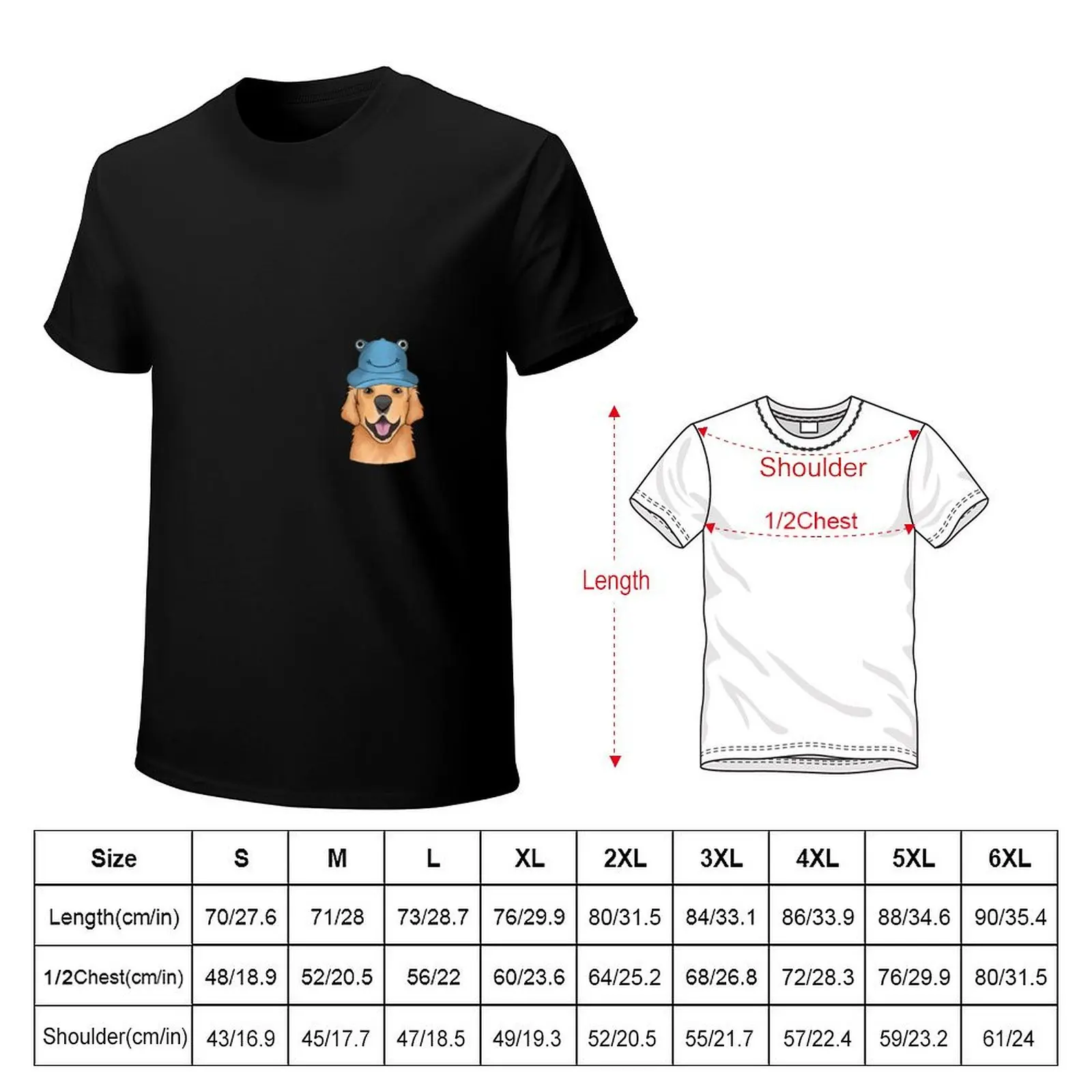 Willow in a Blue Frog hat T-Shirt Basic Plain Short Sleeve Crew Neck Tee
