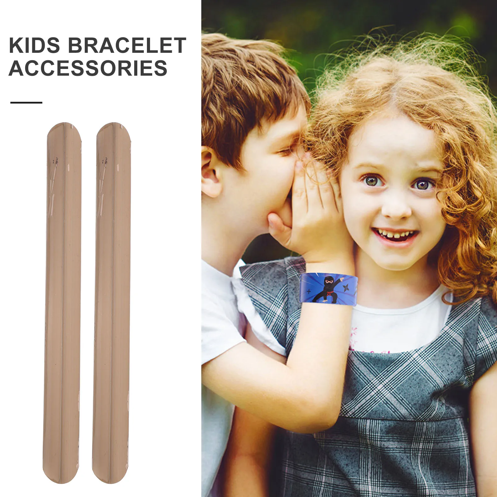 

50 pcs Slap Bracelet Steel Sheet Kids Accessories Smooth Diy Blank Wrist Band Bulk Projects Classroom Activities