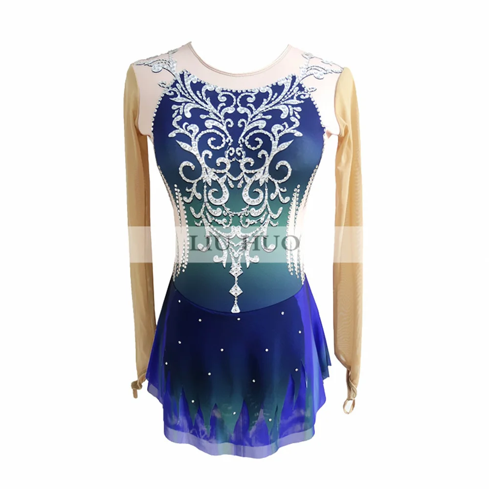 

LIUHUO Women's Girls Costume Performance Rhythmic Gymnastics Ballet Competition Leotard Ice Figure Skating Dress Teens Skirt