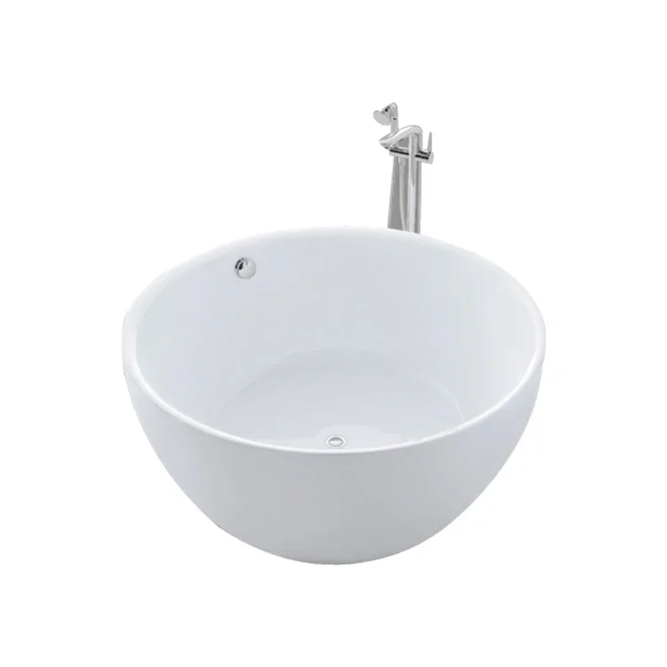 Wholesale Good Selling Bathtub Acrylic Round Shaped Bathtubs Succinct Acrylic Portable Bathtub