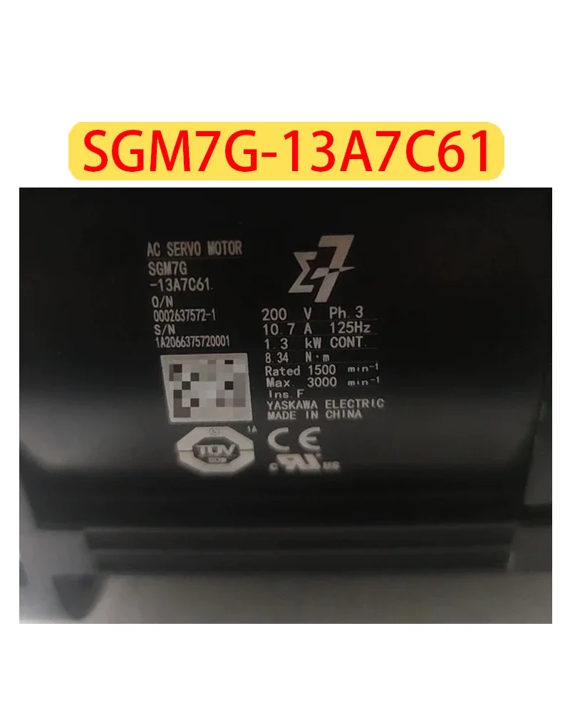 

SGM7G-13A7C61 Used Servo motor SGM7G 13A7C61，Fast shipping
