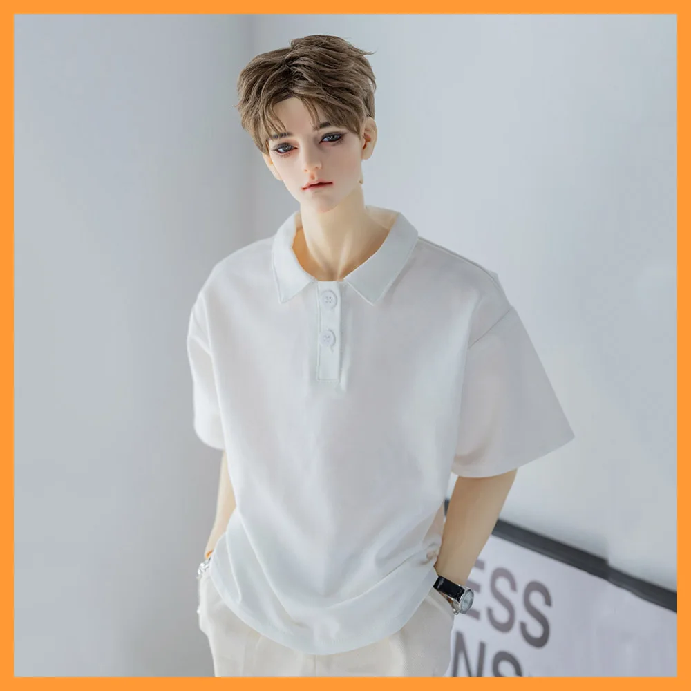 

【High Quality】1/3 Men's Pure Color T-shirts Business Polo Shirts Outdoor Sports Leisure Tee for Normal/Strong Uncle