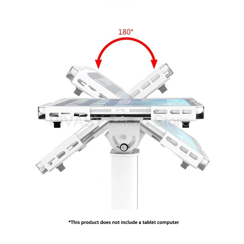 Stojak na tablet 8-13 cali, komercyjny ekspozytor fitness, kiosk podłogowy, blokada antykradzieżowa, regulacja wysokości VESA, obrotowy ekran, uniwersalny