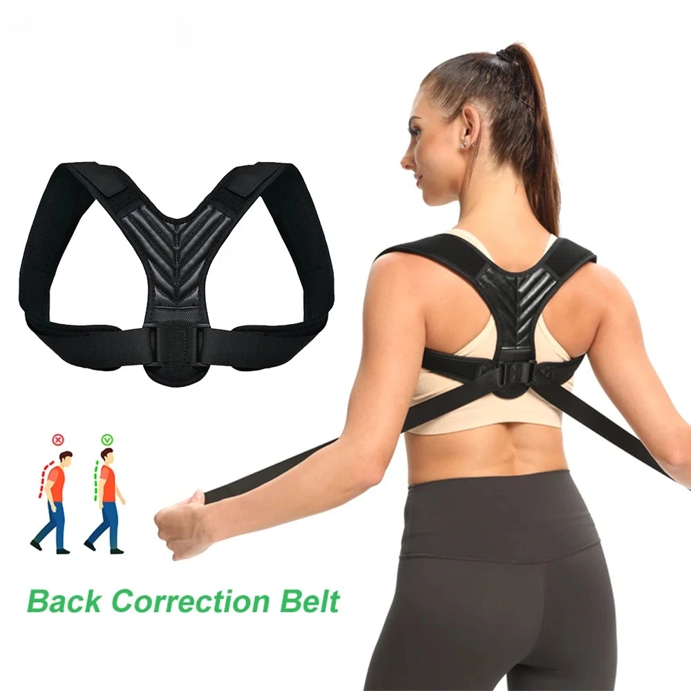 Adjustable Posture Corrector Back Support Women Men Hunchback Correction Back Straightener Work Pain Relief Upper Back Brace