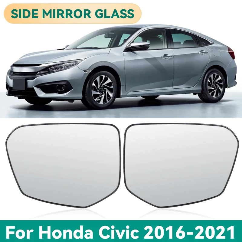 Glass rear view mirror with heating,left and right rear view mirror for Honda Civic 2016 2017 2018 2019 2020 2021