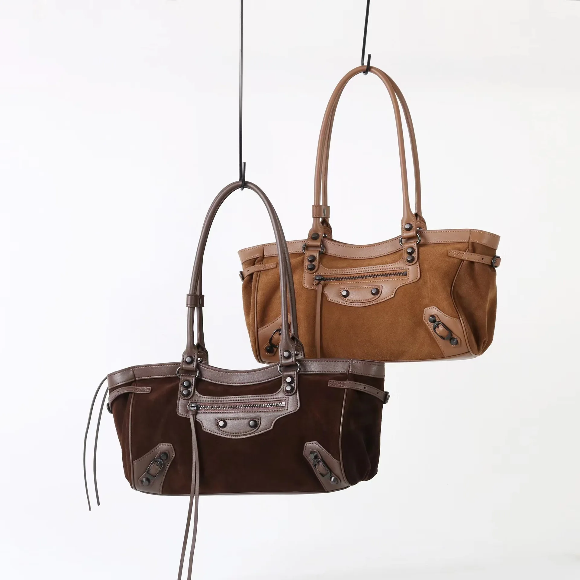 Genuine Suede Leather Women Shoulder Crossbody Bag Luxury Designer Brand Soft Cowhide Female Cowhide Bag for Woman High Quality