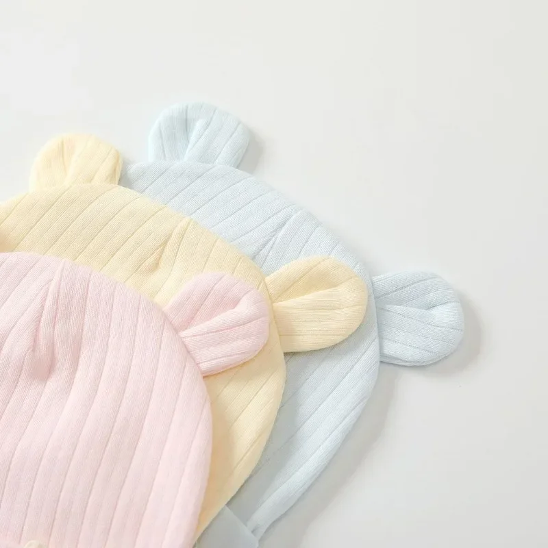 Cute Infant Beanies Newborn Baby Hat Spring and Autumn Models 0-3 Months Boy Girls 100% Cotton Fetal Hat Infant Accessories