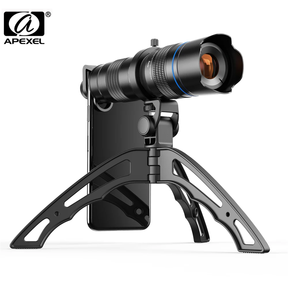 

APEXEL Super Zoom 20-40X Monocular Telescope Phone HD Professional Telephoto Lens with Tripod for Stargazing Concerts Camping