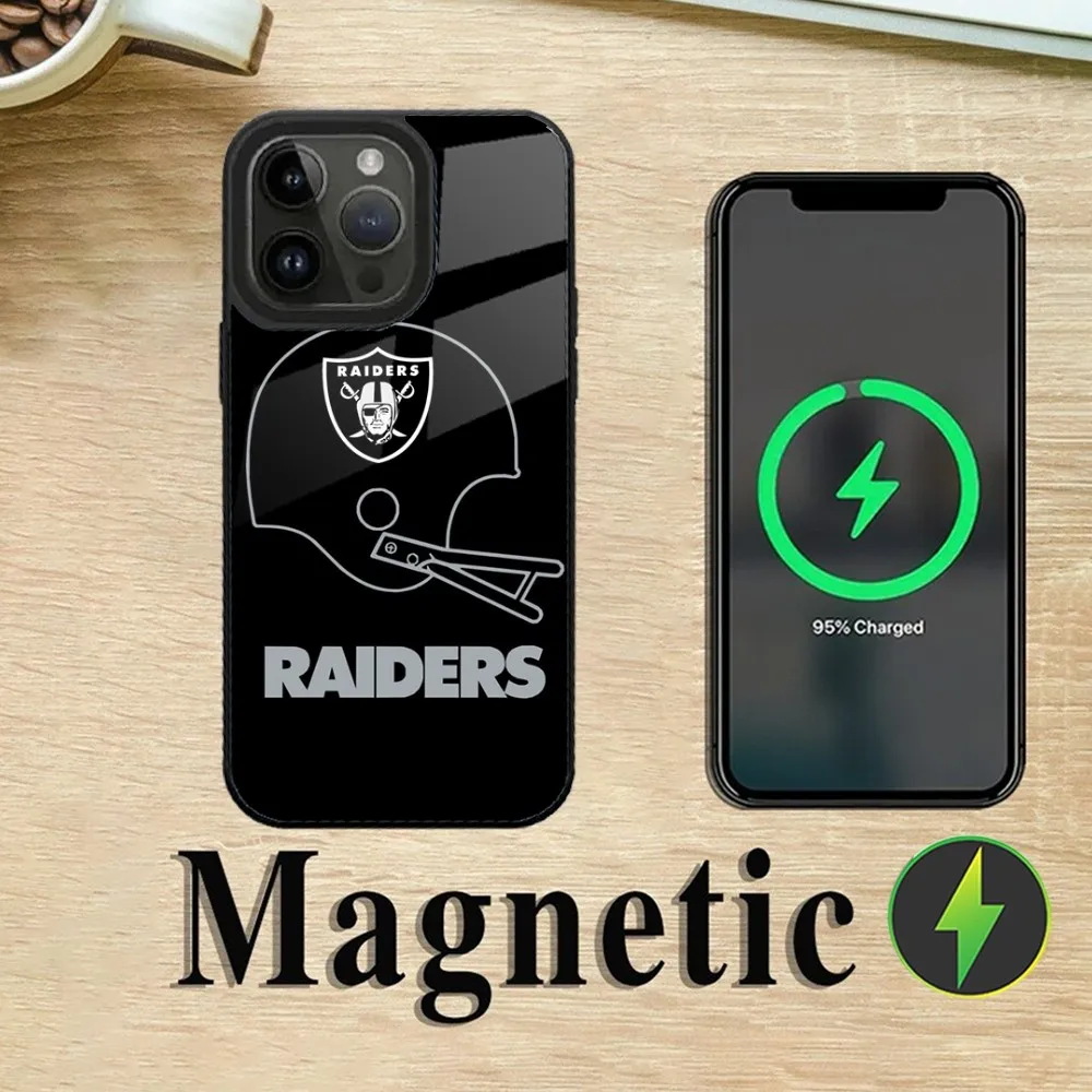 Oakland Raiders-S Phone Case For iPhone 15,14,13,12,11,Plus,Pro,Max Mini Magsafe Magnetic Wireless Charging