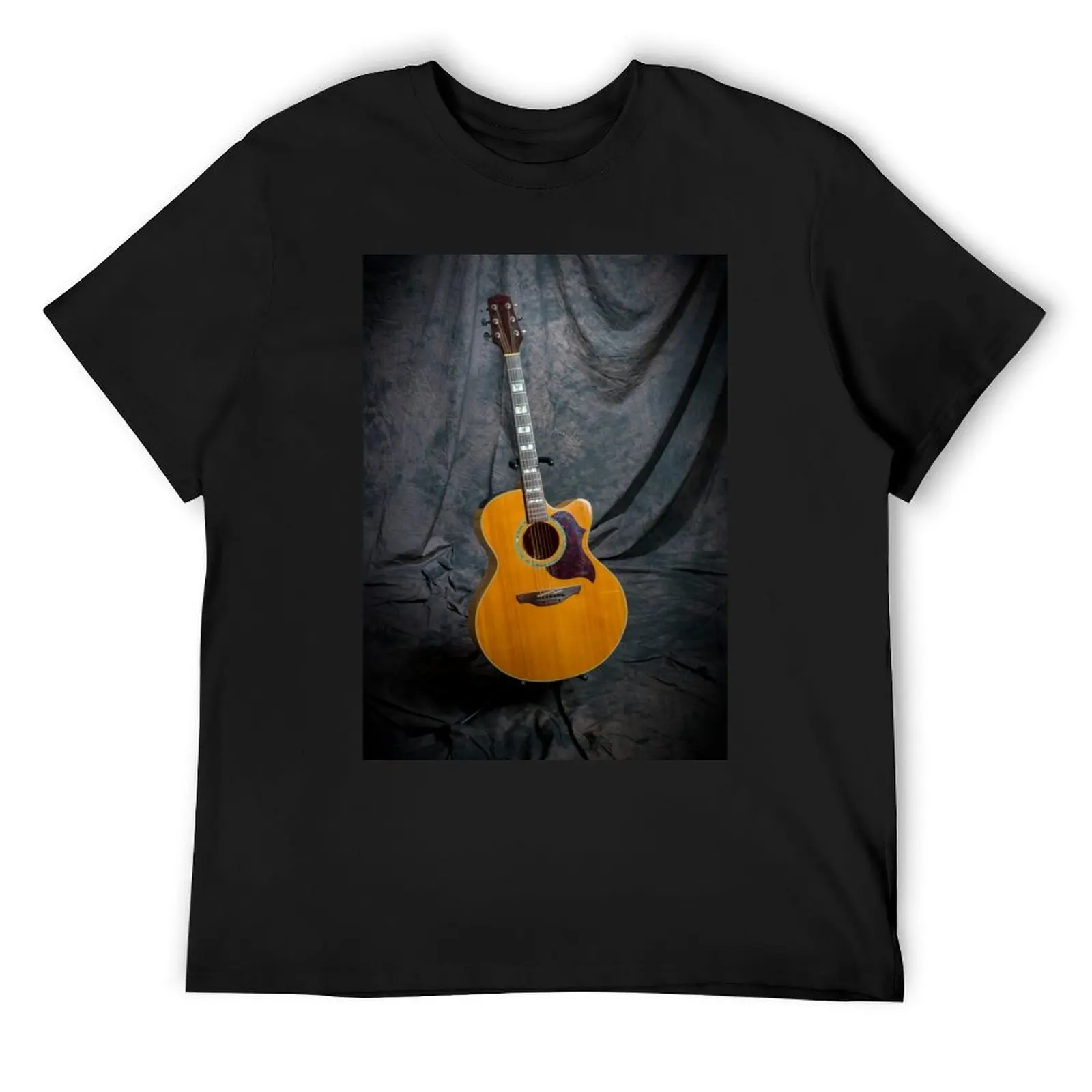 

acoustic guitar T-Shirt new edition anime tops baggy shirts Men's clothing