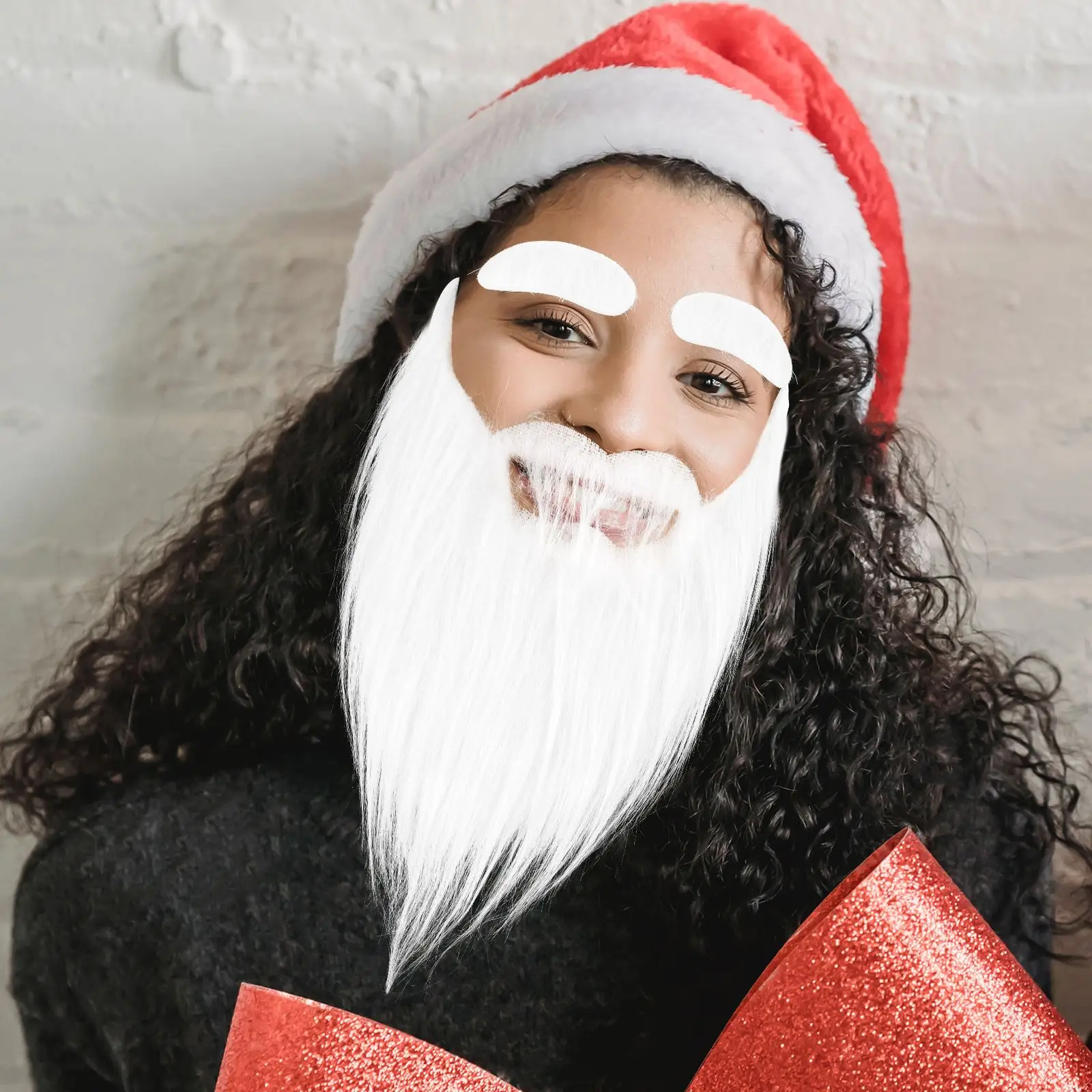 

1 set of Fake Mustache Beard Fake Eyebrows Christmas Dressing Up Mustache Performance Cosplay Beards Decorative Fake Mustache