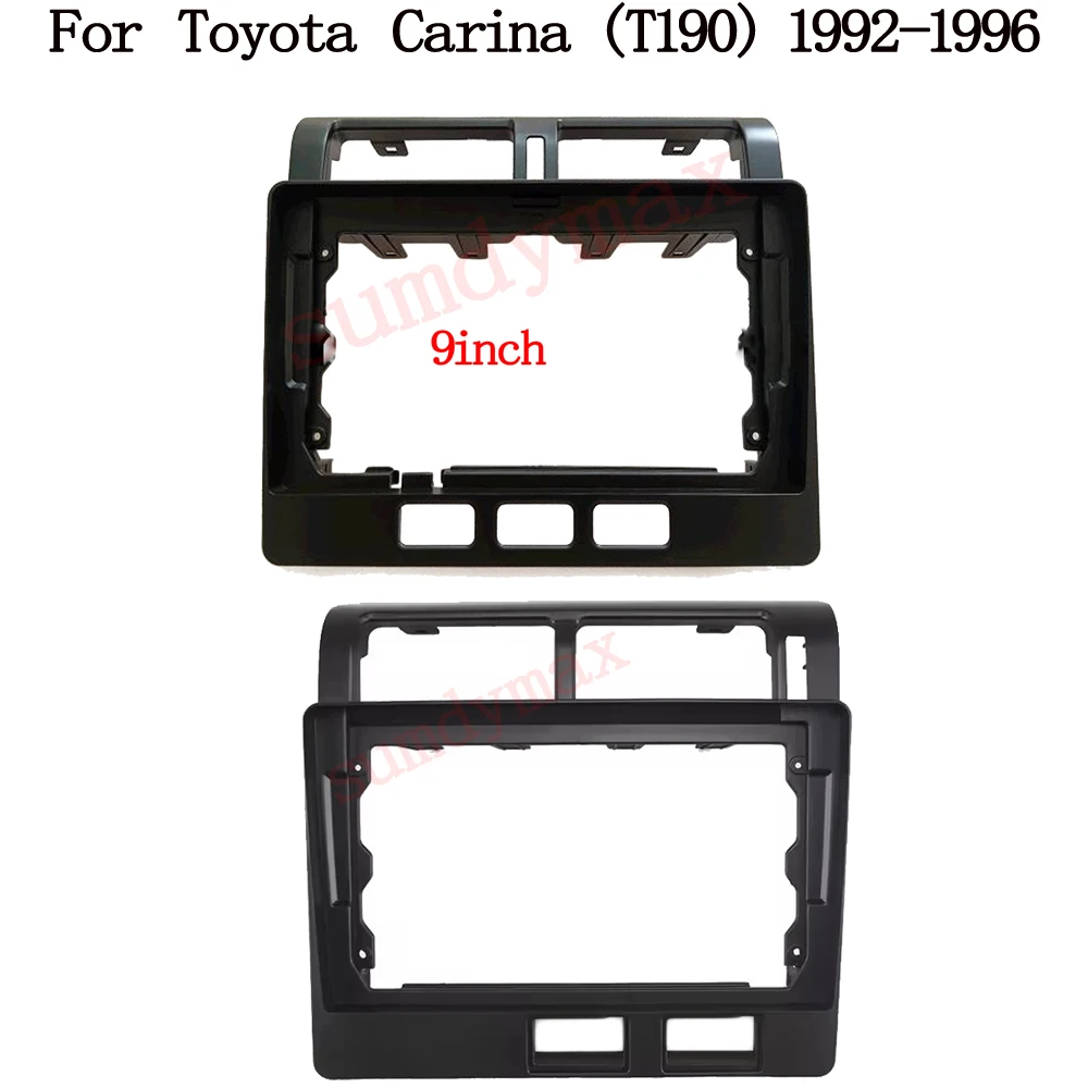 Marco de radio para coche de 9 pulgadas, kit de montaje en salpicadero para Toyota Carina T190 1992-1996, adaptador de placa de consola para GPS y navegación