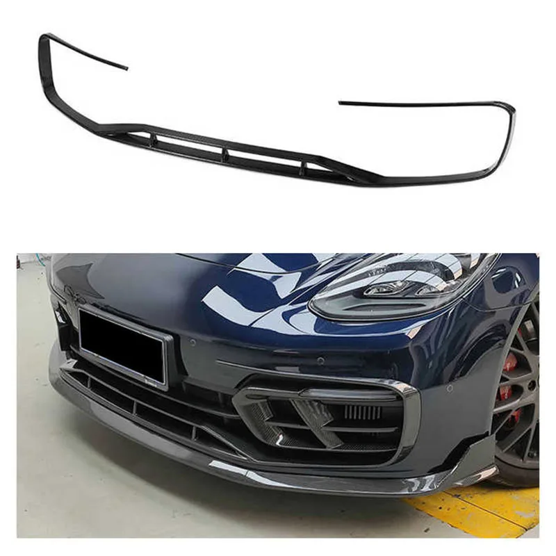 

High Quality Car Spoiler True Dry Carbon Fiber Front Bumper Body Kits Trim for Porsche Panamera 971.2 GTS 2021 - 2023