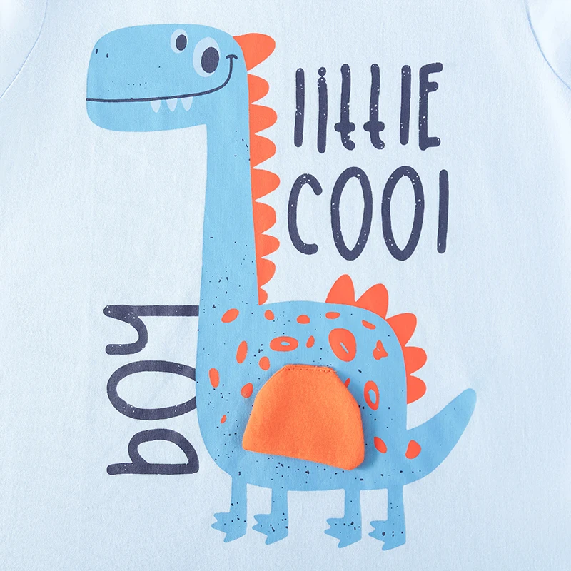 Little Maven 2026 Herbst Frühling Cartoon Dinosaurier Langarm T-Shirt Baumwoll-Oberteil Baby Jungen Kinderkleidung Kinderbekleidung – Detail 5