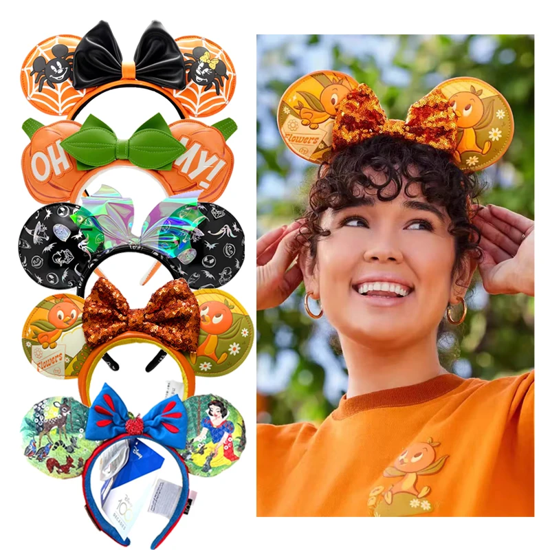 Disney Mickey Mouse Headband Shanaghai Disney Nightmare Before Oh My LED Headband Cosplay Plush Adult/Kids Headband