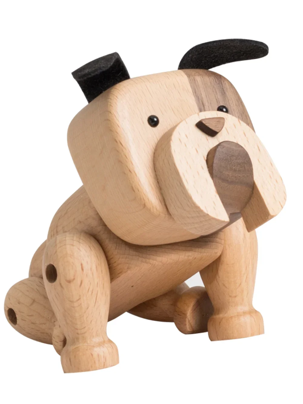 Bulldog Wooden Dog Children Wooden Toys Simulation Animal Ornaments Nordic Ornament Internet Celebrity Girlfriend Gift