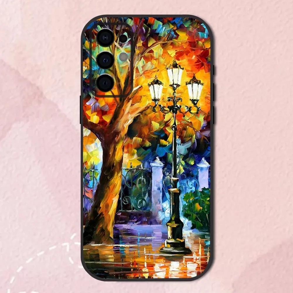 L-Leonid A-Afremov Oil Painting Phone Case For Samsung S24,S21,S22,S23,S30,Ultra,S20,Plus,Fe,Lite,Note,10,9,5G Black Soft Shell