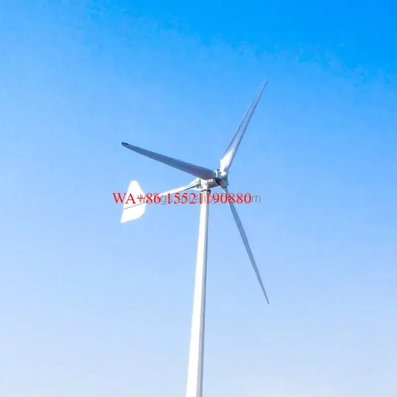 WMWMNU 5KW Wind Turbine Generator 220V 240V 380V AC Home Use 5000W with 2600MM Reinforced Glass Fiber Blades Factory Price