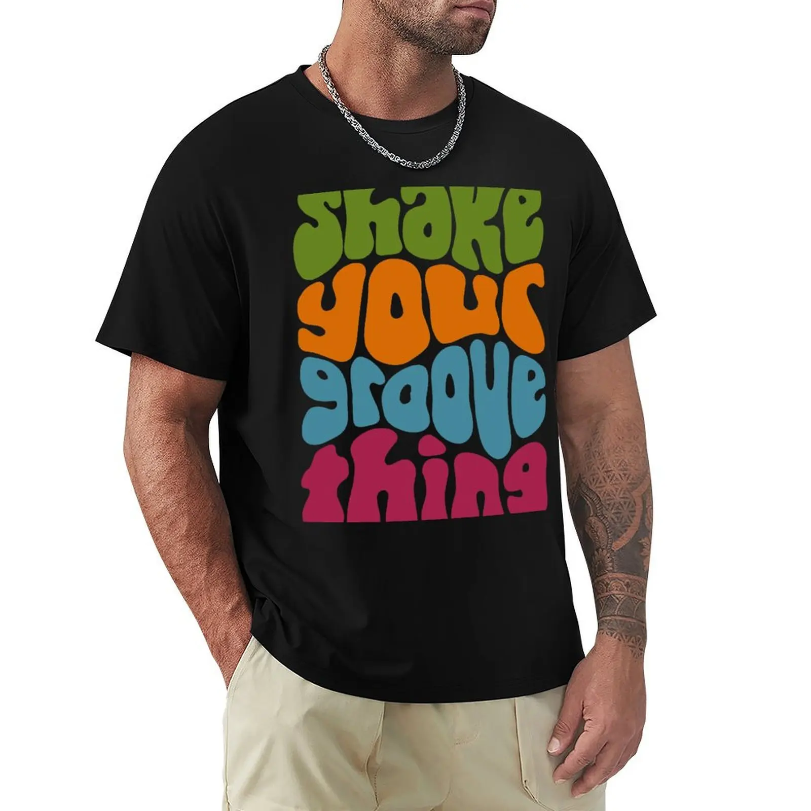 Camiseta con estampado de arte callejero de estilo retro de Shake Your Groove Thing