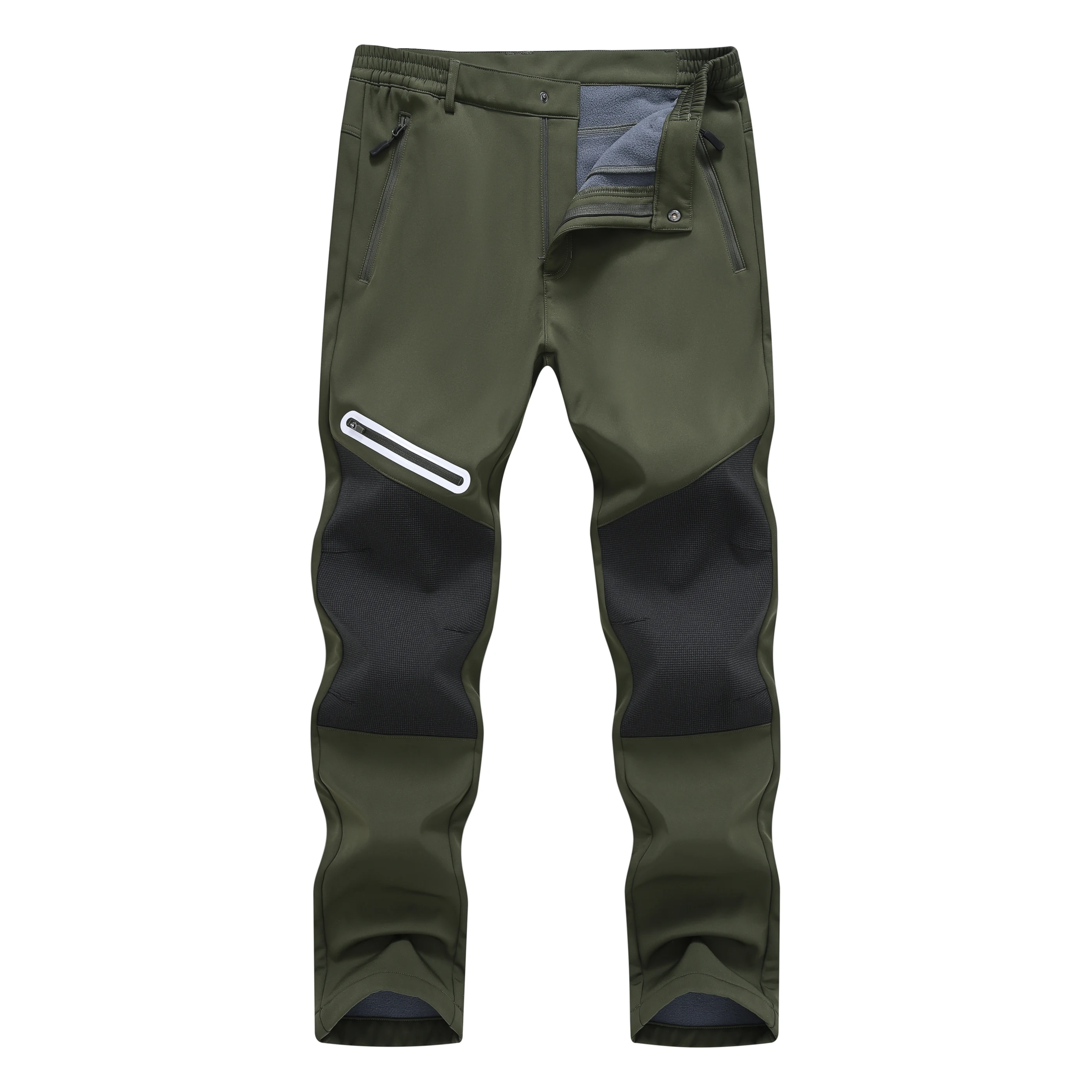 

Winter Pants Men Outdoor Thick Fleece Soft Shell Trousers Stretch Waterproof Windbreaker Sweatpants Mens Tactical Pants