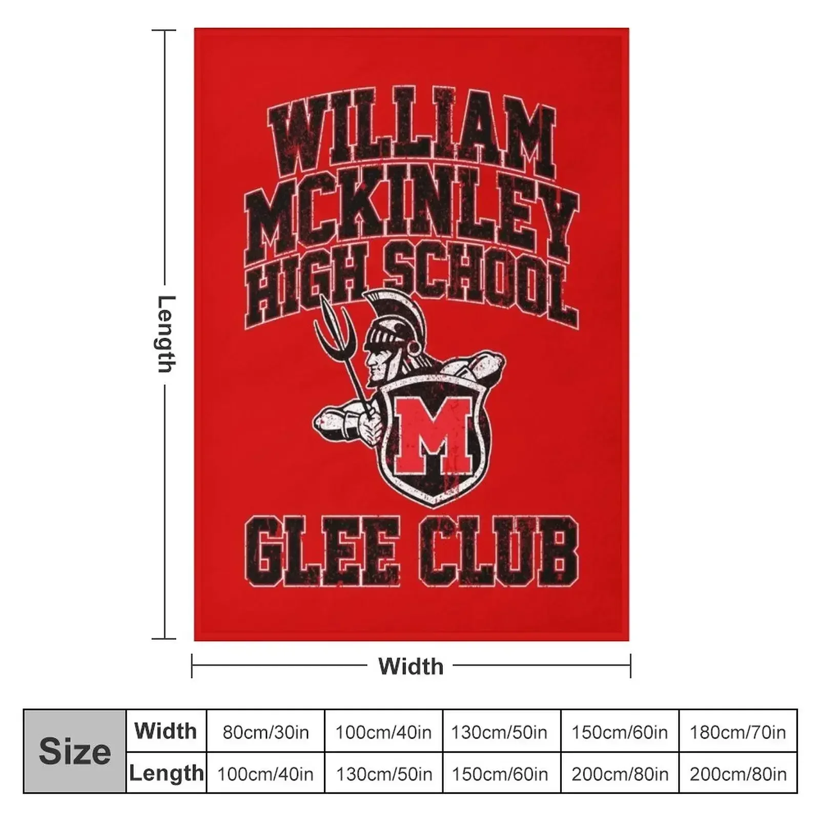 William McKinley High School Glee Club (Variant) Throw Blanket Thermals For Travel Beach Blankets For Sofas funny gift Blankets