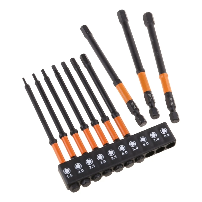 10 ชิ้น 1/4 หัวประแจเจาะ Bit Impacts Driver บิตชุดเคล็ดลับแม่เหล็กไขควงแม่เหล็ก Bit เจาะบิต Dropship