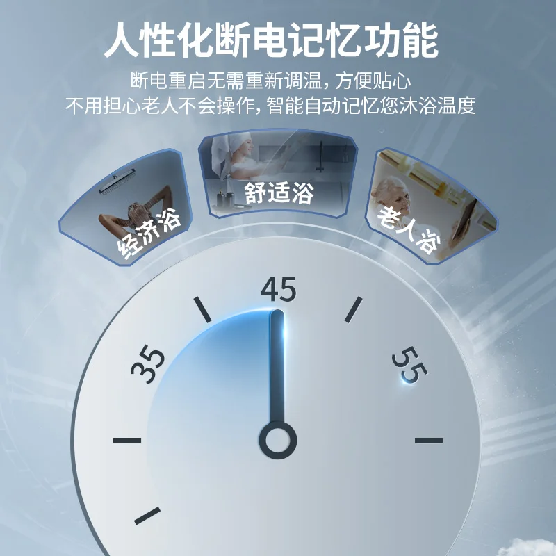 Pemanas Air Listrik Instan, Pemanasan Cepat 8800W, Inverter Baru Suhu Konstan untuk Penggunaan Khusus Mandi di Rumah