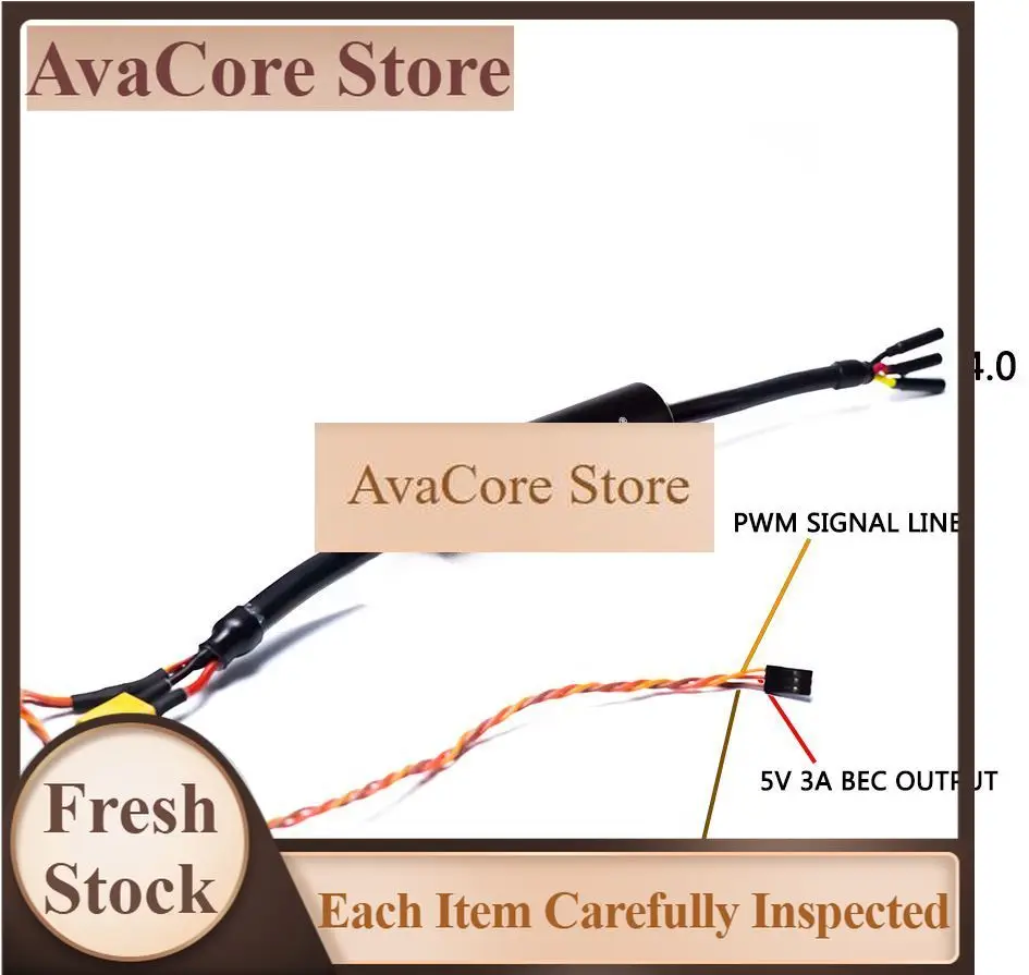 AvaCoreApisQueen 2-7S 100A IP68 Waterproof ESC 5.5V 3A BEC Bidirectional PWM Controller for ROV Boat Thruster