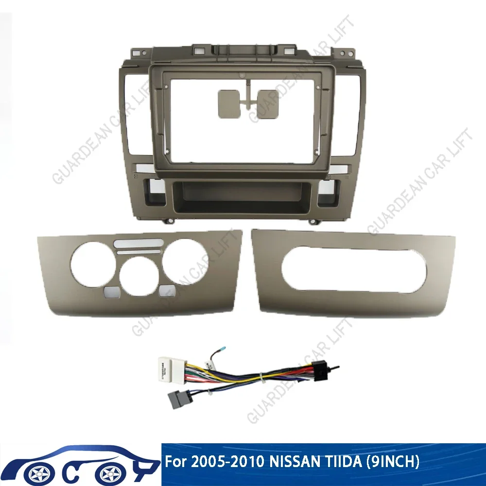 For Nissan Tiida Latio 2005-2010(9Inch) Car Radio Fascias Android GPS MP5 Stereo Player 2 Din Head Unit Panel Dash Frame Install
