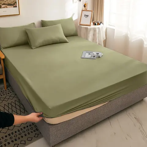 Kuup High Quality Fitted Sheet 90/180/150x200 Cm Elastic Band Mattress Cover Bed Sheet Queen King Size No Pillowcases Included