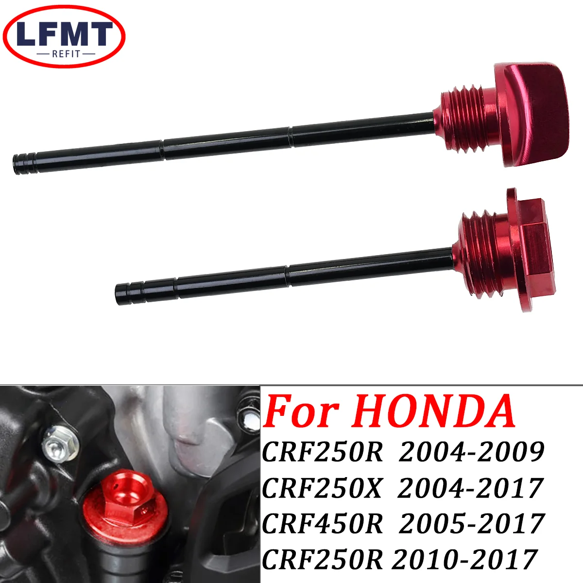 

CNC Engine Oil Dipstick Stick Plug Cap For Honda CRF250R CRF250X CRF450R CRF 250R 250X 450R 2004-2019 Aluminum Accessories