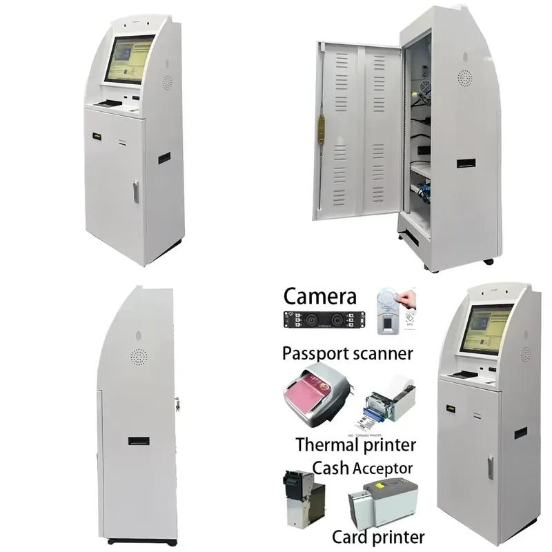 Digital Screen Cash To Token Credit Card Vending Currency Kiosk Station