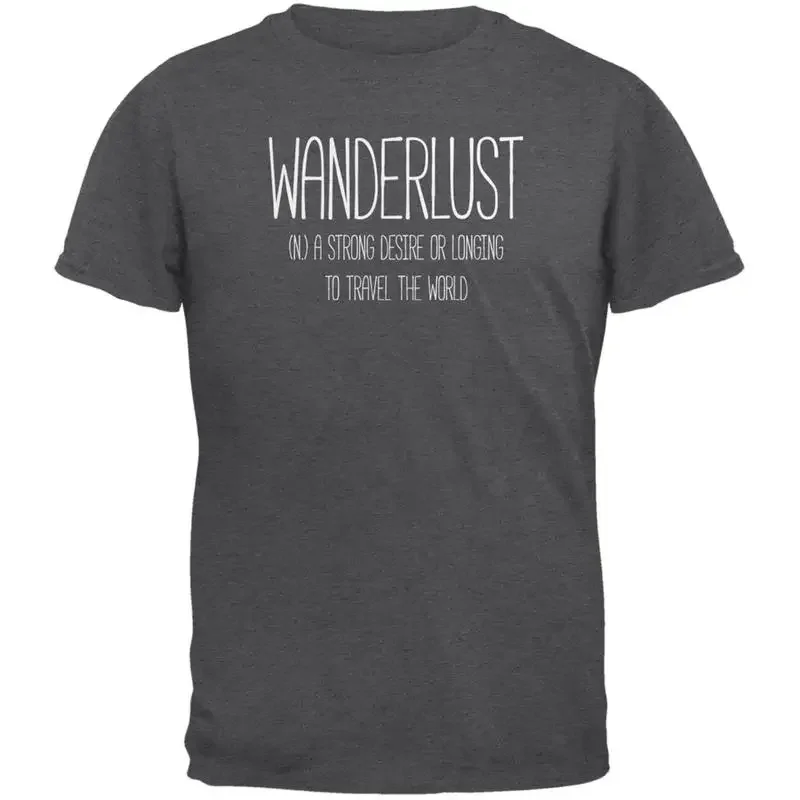 Wanderlust Definition Dark Heather Adult T Shirt
