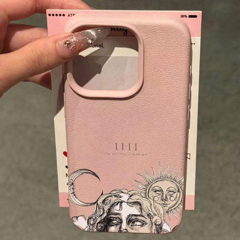 ミニマリストアートイラスト iPhone 17 16 15 14 13 12 11 Pro Max シリコンケース iPhone XS X XR 16 Plus 17 Air 用カバー