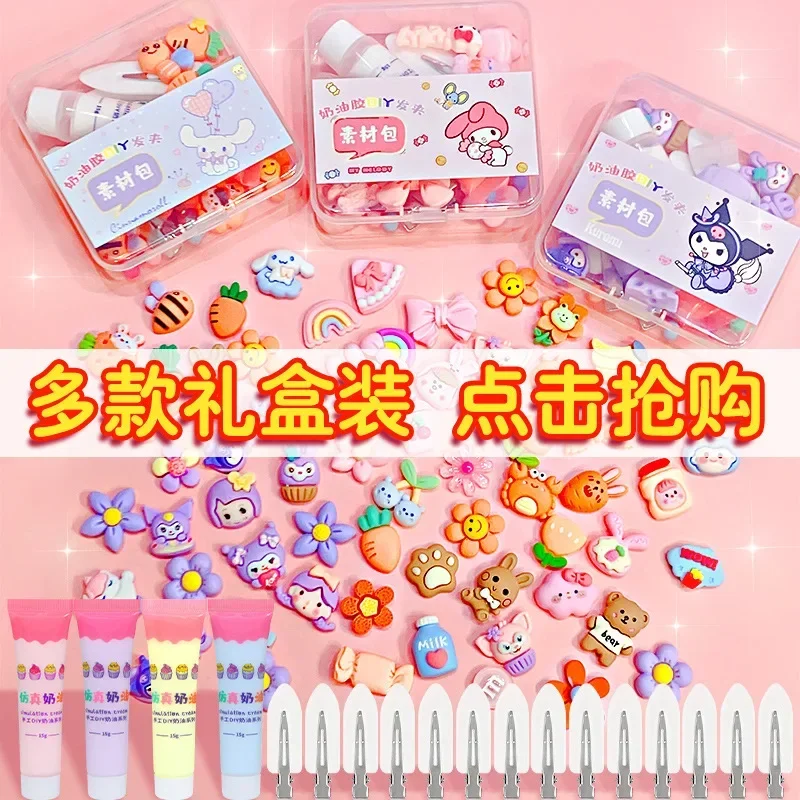 

3D Resin Sticker DIY Hairpin Box Set Polco Korean Guka Handmade Children's Gifts DIY Gift for Children