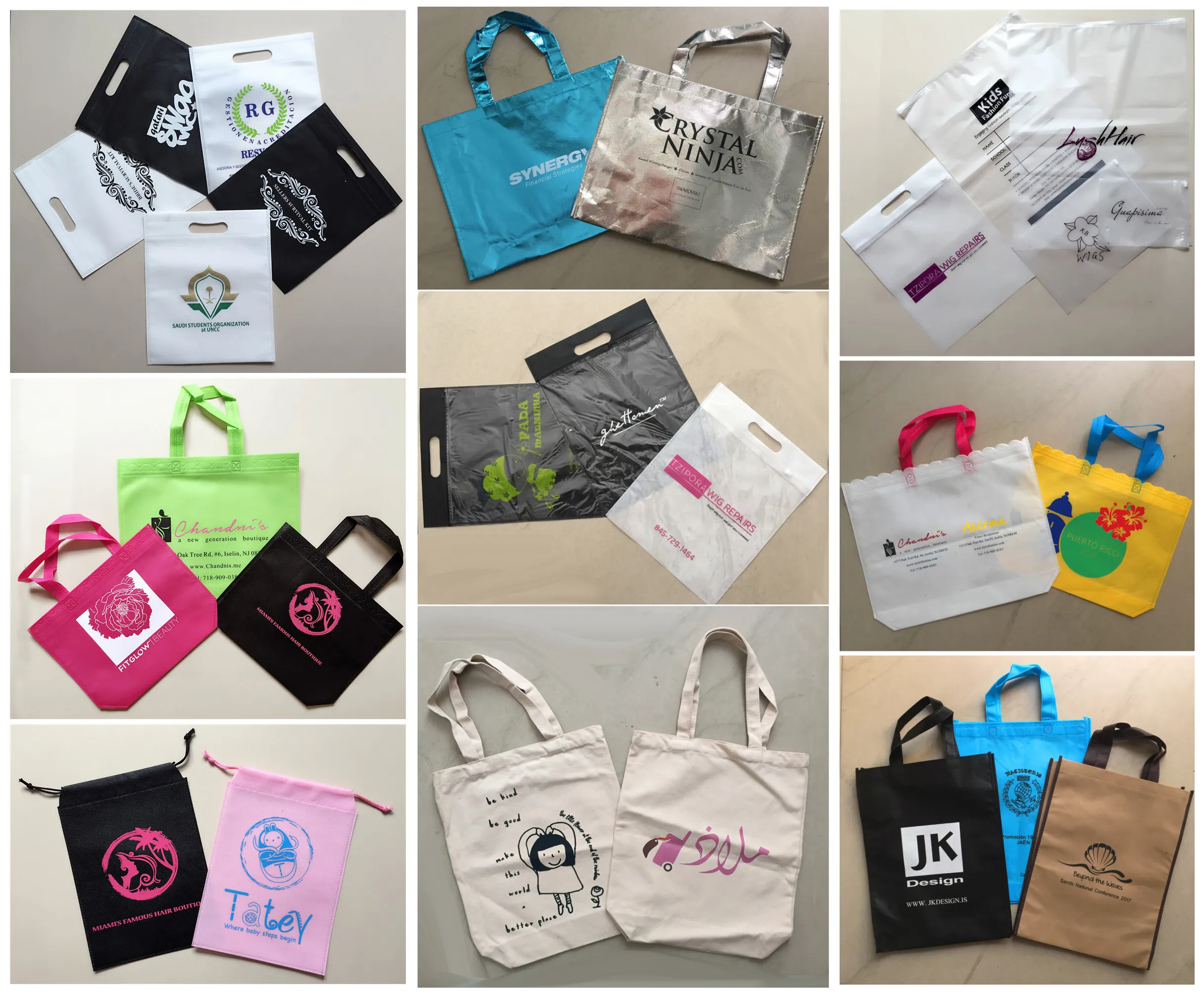 Eco non woven frbric Shopping bags Customize logo