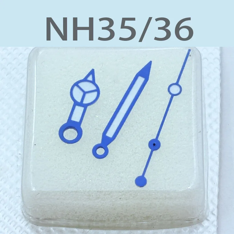 Watch accessories compatible with NH35/NH36 movements, Mercedes Benz colored hands, and luminous hands