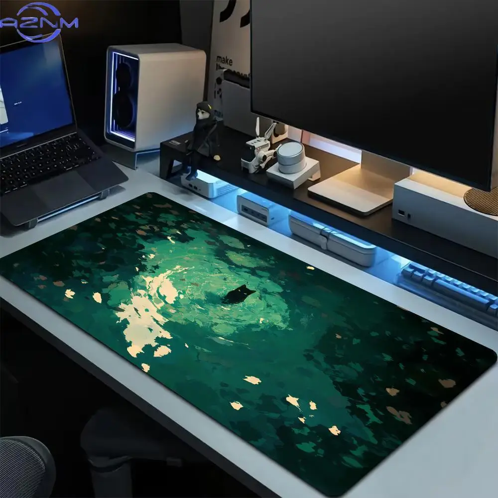 Forest Guardian Beast gaming mats XXL anime mouse pad desk mat pc accessories keyboard expansion pads rubber anti-slip base