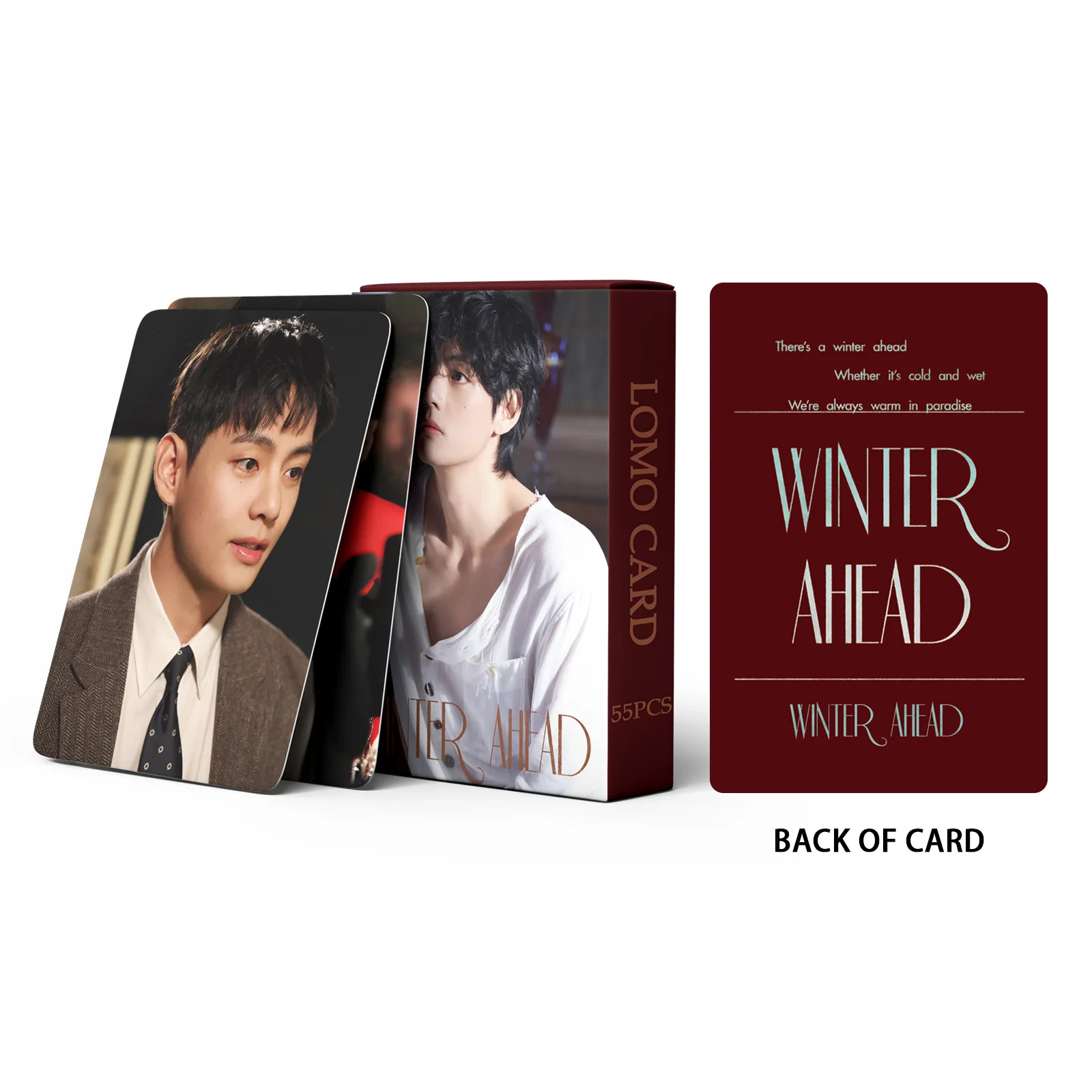 55Pcs/Set Kpop V New Album WINTER AHEAD Lomo Card Postcard Photo Print Cards Picture For Fans Collectible Cards