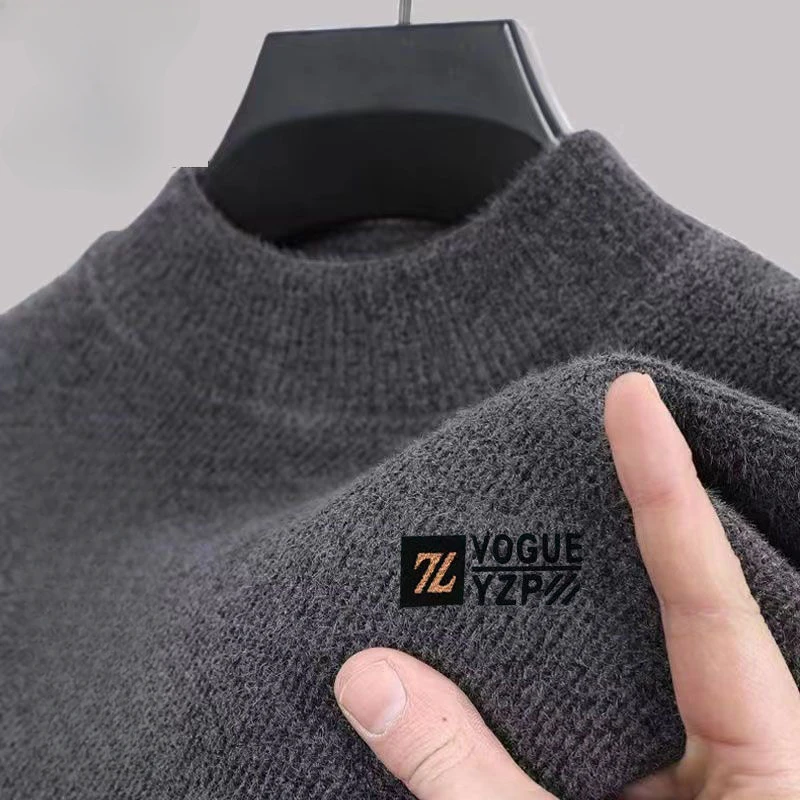 

Зимний флисовый утолщенный свитер с круглым вырезом, вязаный свитер из синели, термобелье, рубашка, свитер большого размера