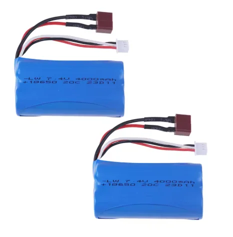 2S 7,4V 4000mAh 18650 Li-Ionen-Akku für 144001 12428 12423 SCY-16101 SCY-16102 SCY-16103 SCY-16201 SCY-16301 RC Auto LKW