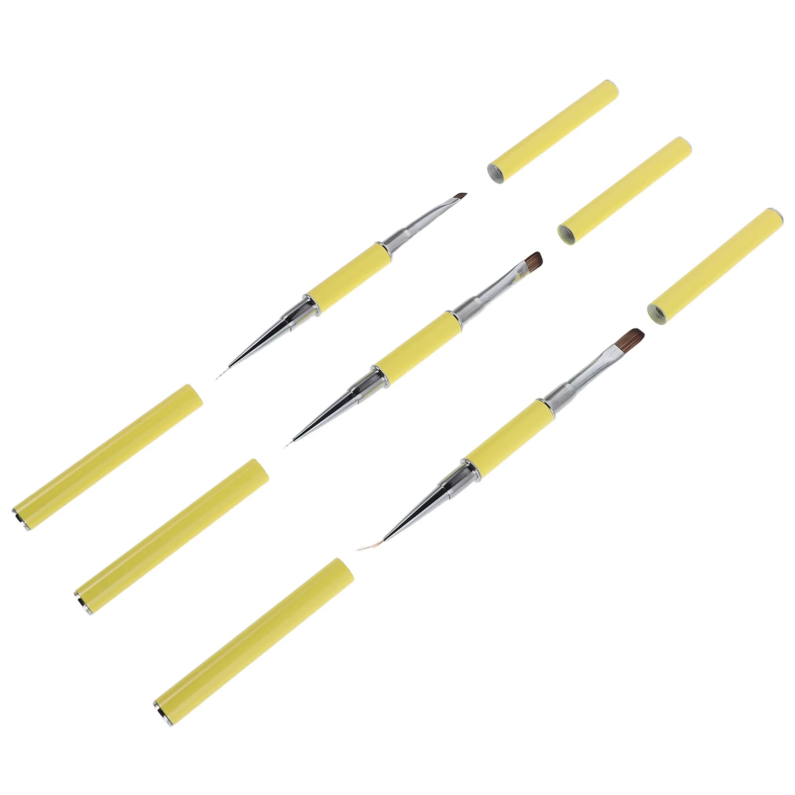 Set di pennelli per nail art a doppia estremità da 3 pezzi, penna punteggiata per fodera fine, strumenti multifunzionali per manicure professionale per il design delle unghie