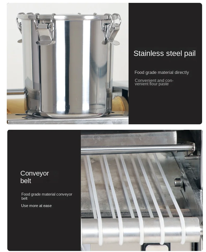 Stainless Steel 304 Commercial Bakery Automatic Multi-Function Crepe Cake Maker High Productivity Touch Screen Control Flour
