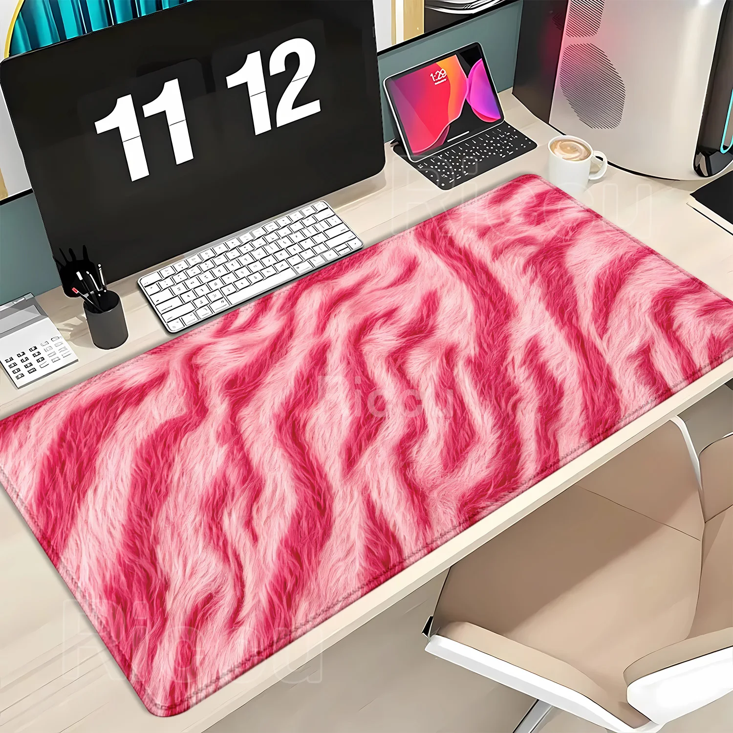 leopard print Fashion trend Mousepad HD Printing Computer Gamers Locking Edge Non-slip Mouse Pad XXL Keyboard PC Desk Pad Office