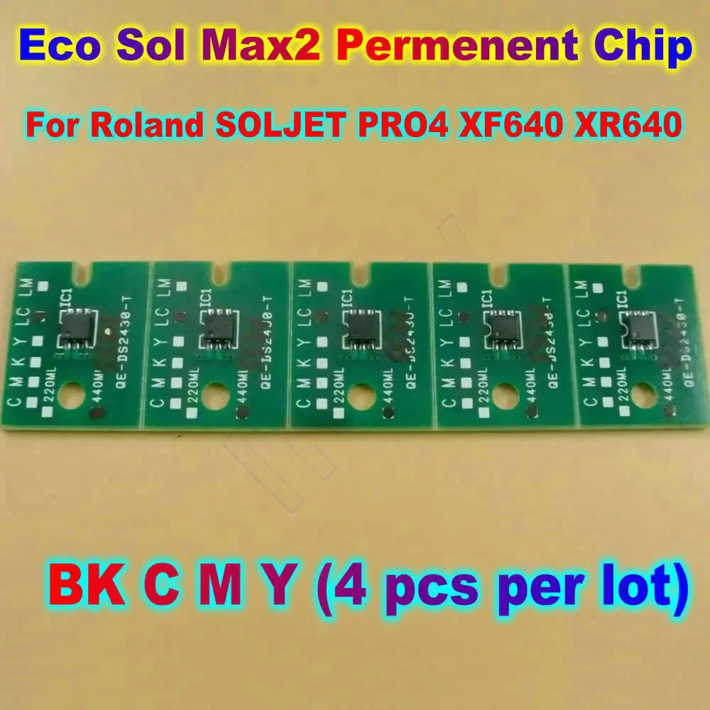 

Eco Sol Max2 Permenent Ink Cartridge Chip for Roland SOLJET PRO4 XF640 XR640 Auto Reset Chip Eco Sol Max2 Printer IC Chip