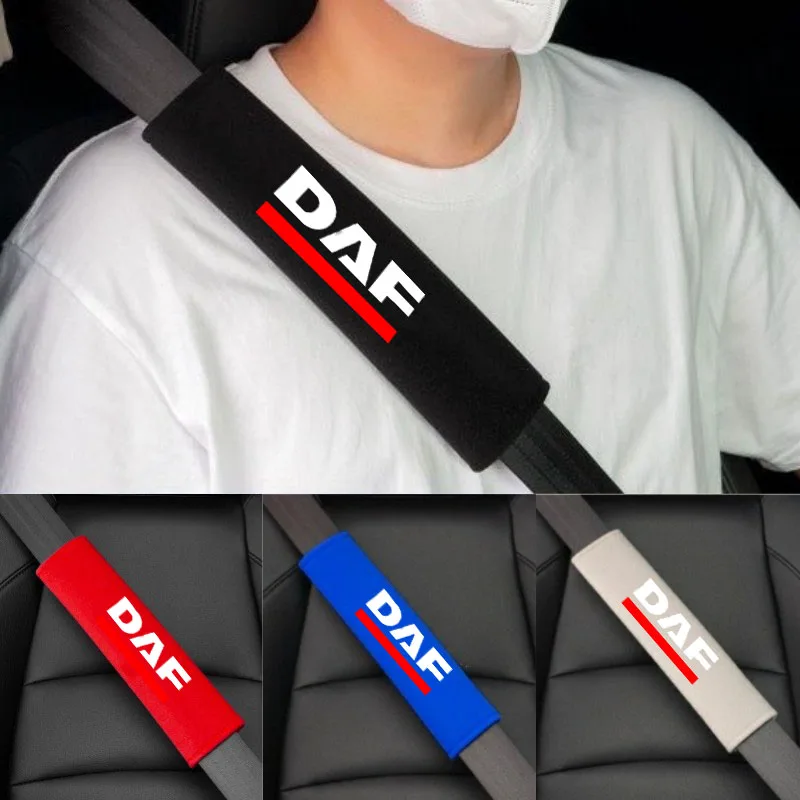 

2pcs Cotton Car Seat Belt Safety Belt Shoulder Protector Cover For DAF Car XF 95 105 Crbon Fiber Accessories