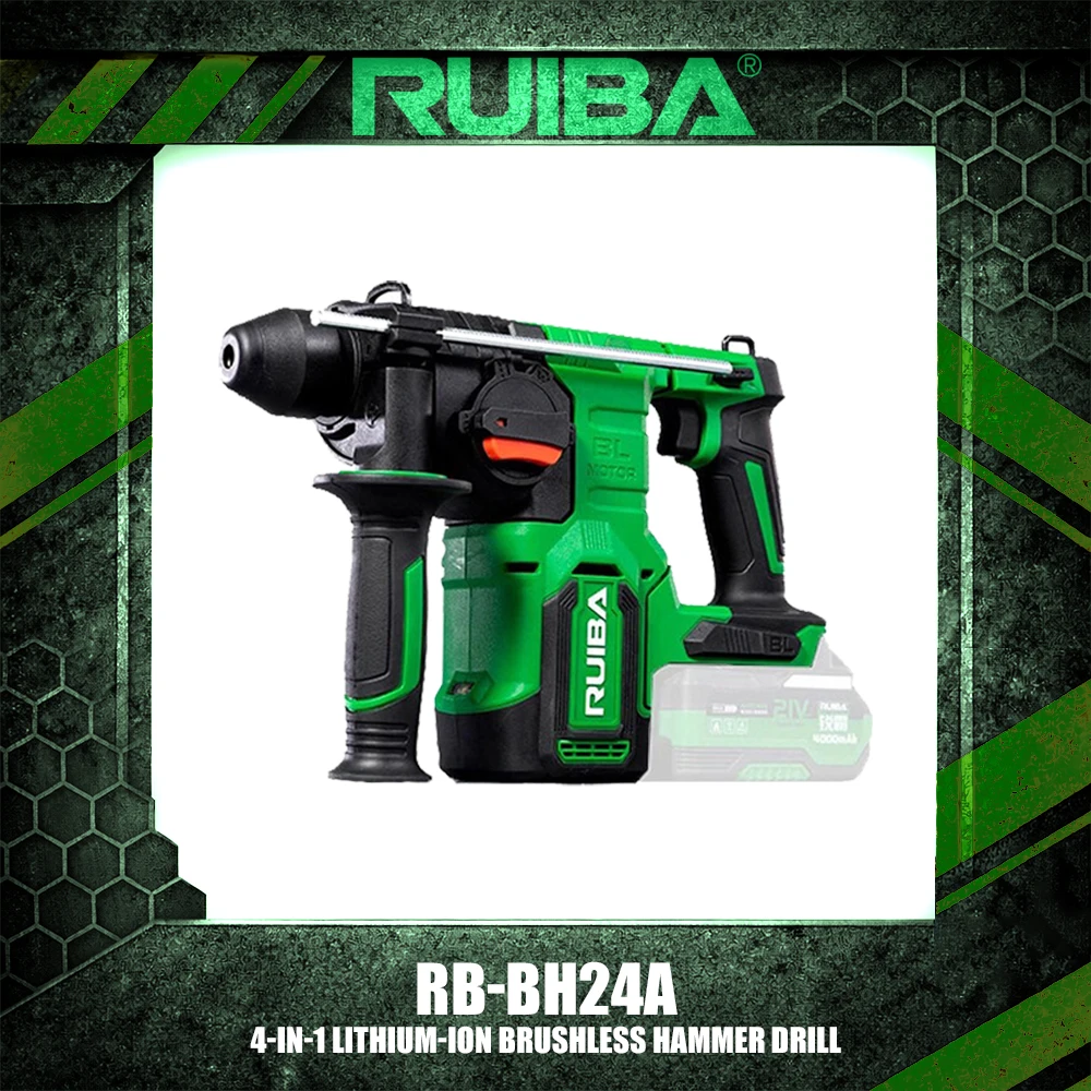 RUIBA RB-BH24A  4-in-1 Lithium-Ion Brushless Hammer Drill High-Power Industrial-Grade Multifunction Power Tools