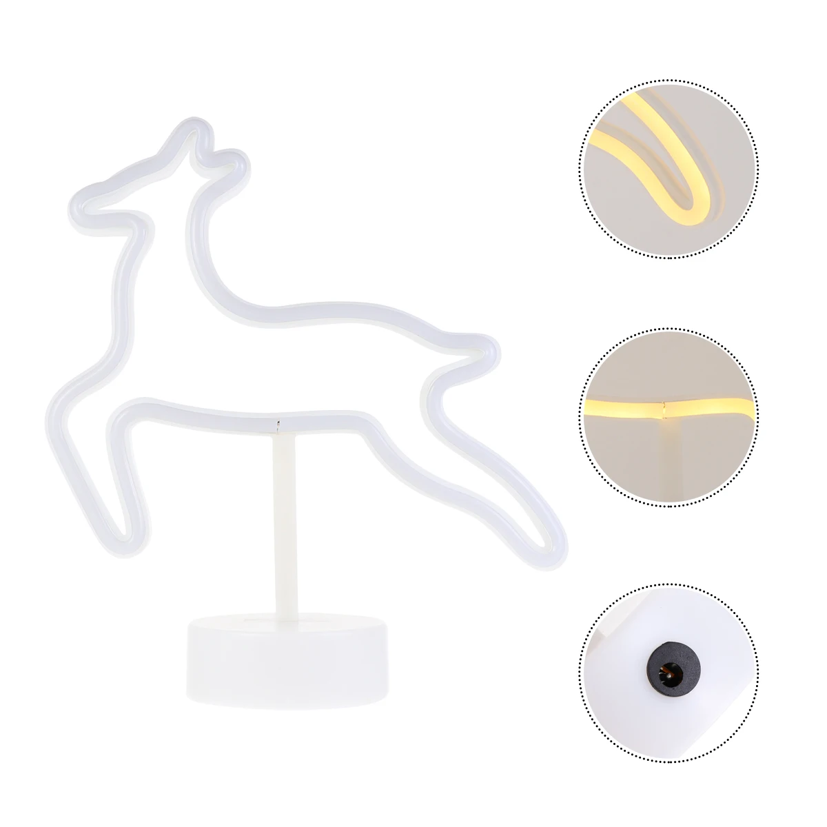 

Christmas LED Elk Light PVC Safe Durable Fun Atmosphere Party Home Decor Neon Reindeer Night Lamp Desktop Lighting Christmas