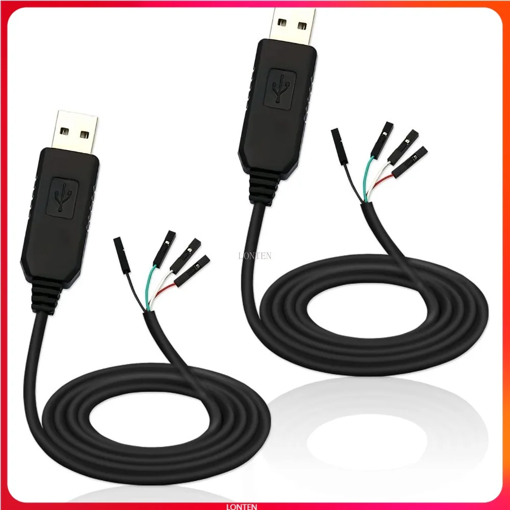 2 шт. CH340G USB-TTL последовательный преобразователь, USB-RS232 TTL последовательный адаптер конвертер 4-контактная розетка, совместимая с LT-CK0006